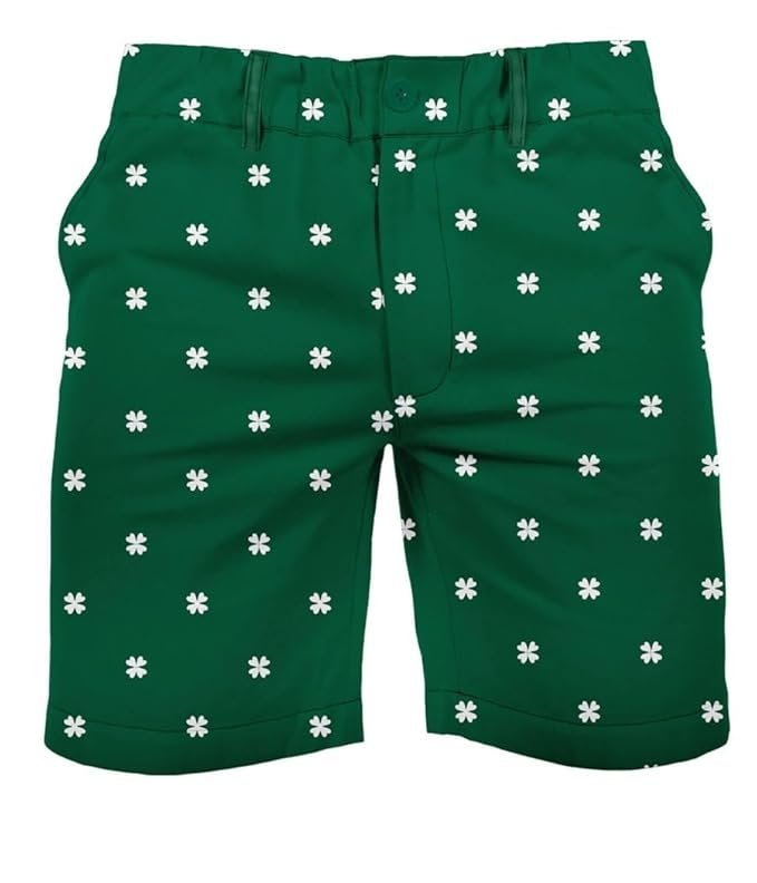 Men - Classic St Paddys Designs and Patterned Adult Shorts, Shamrock