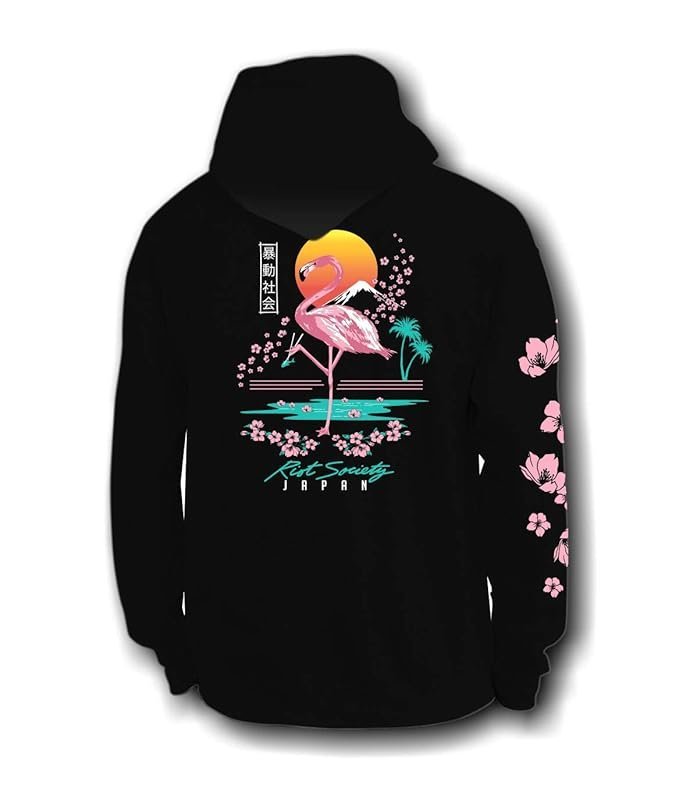 Blossom Mens Hoodie - Black
