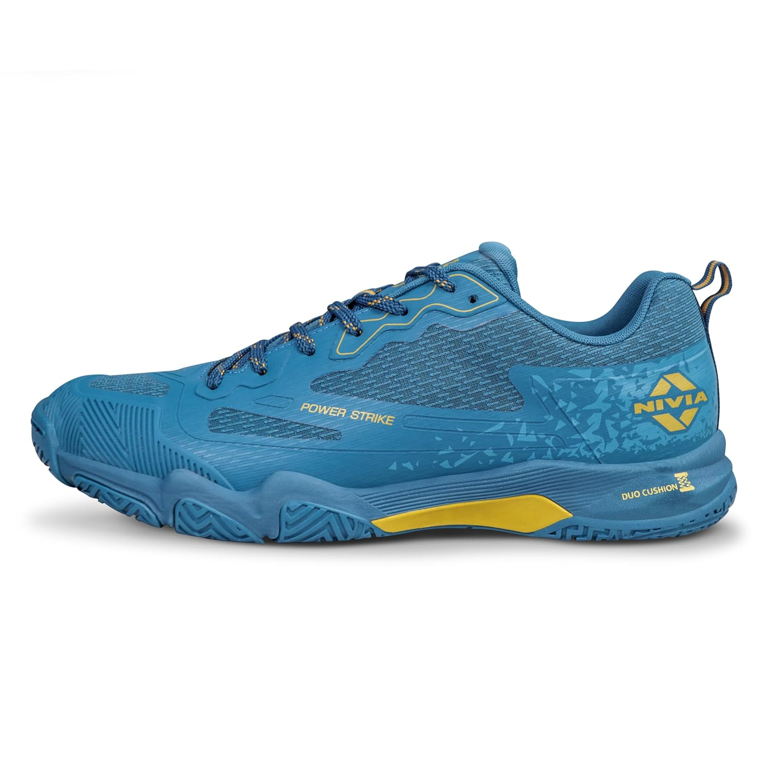 Powerstrike 4.0 Badminton Shoes for Men | Breathable Air Mesh with Fusion Technology Upper| Best Non Marking Multidirectional Herringbone Structure